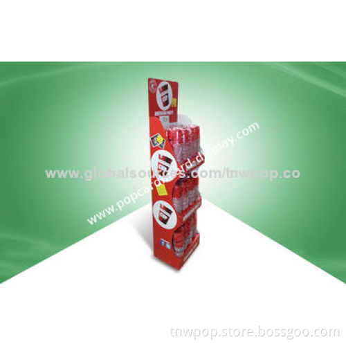 Fashionable POP floor display stand, popular design for cup beverage, customized size and designNew